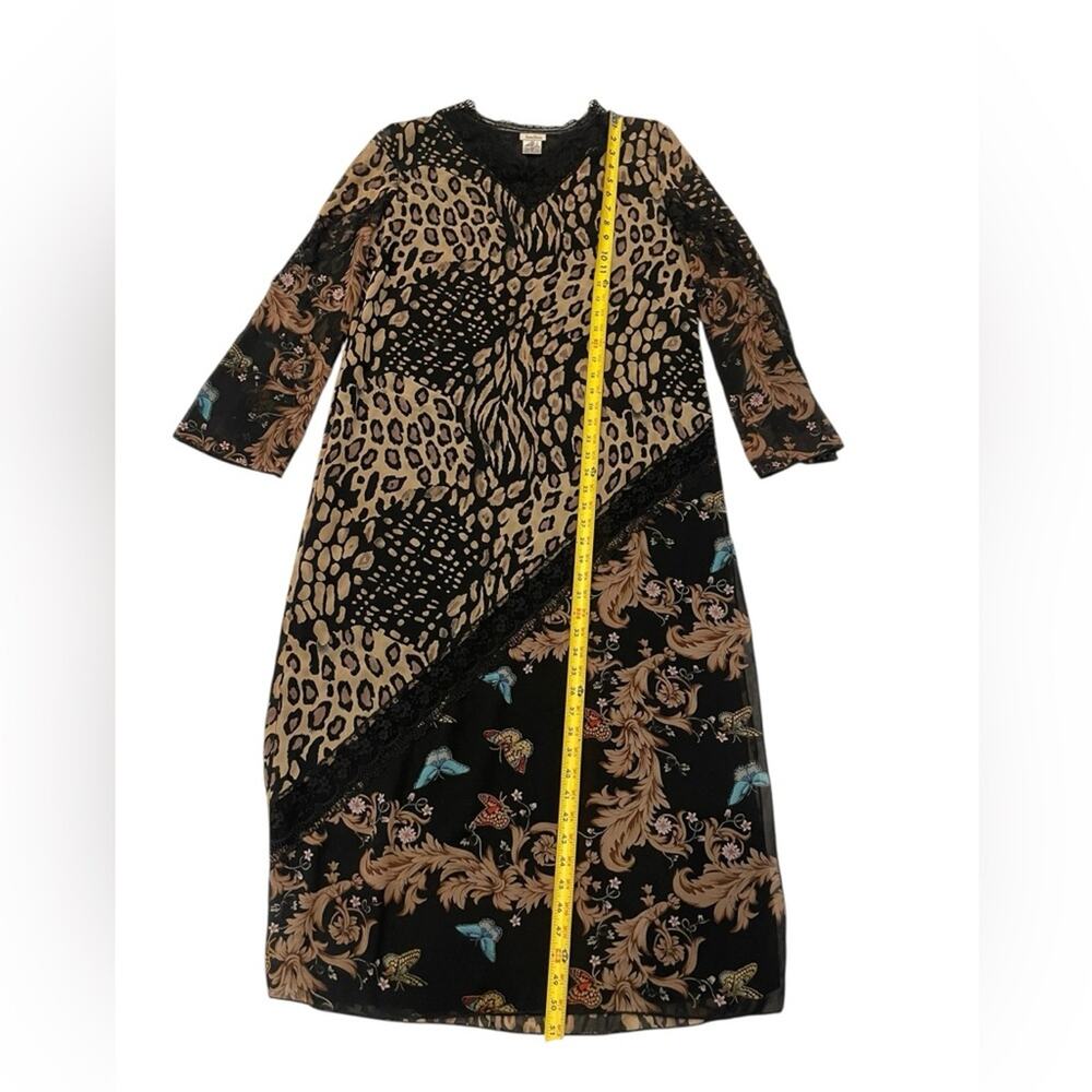 Jonquil Diane Samandi Nieman Marcus Butterfly Animal Print Lined Dress - Picture 10 of 12
